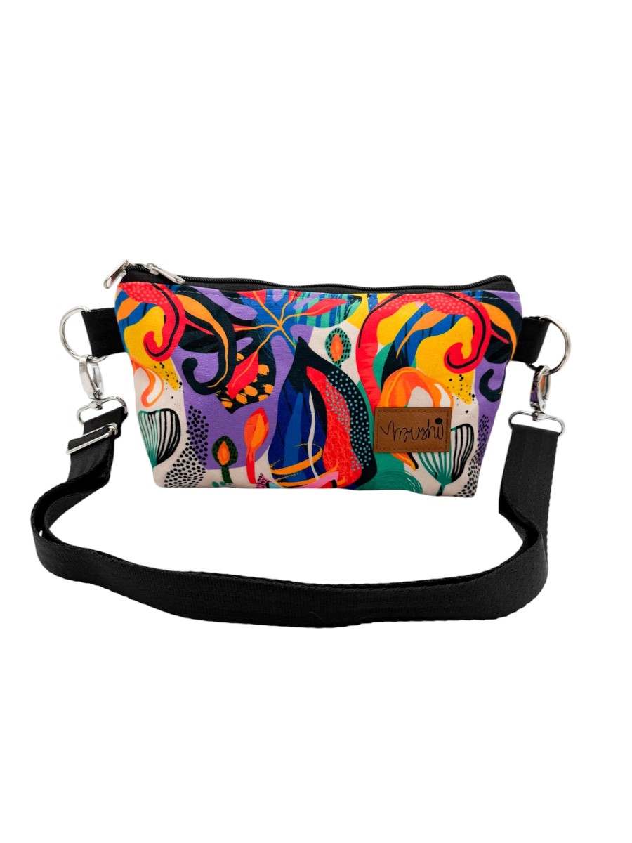 Torebka "Abstrakcyjne kwiaty" welur